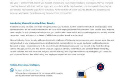 Microsoft identity-driven security