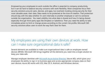 Protect your data in files, apps, and devices, within and across an organization