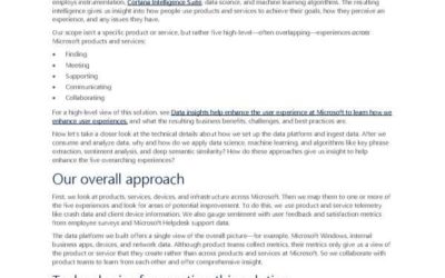 Microsoft uses analytics and data science to enhance the user experience
