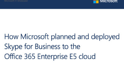 How Microsoft planned and deployed Skype for Business to the Office 365 Enterprise E5 cloud