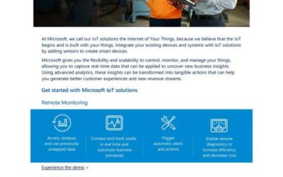 Connect your business with IoT. Get started with Microsoft IoT!
