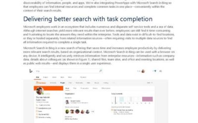 Increasing employee productivity with Microsoft Search in Bing and PowerApps