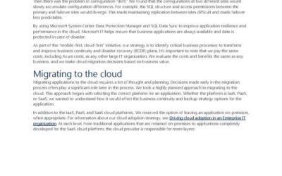 Using cloud technologies to improve disaster recovery