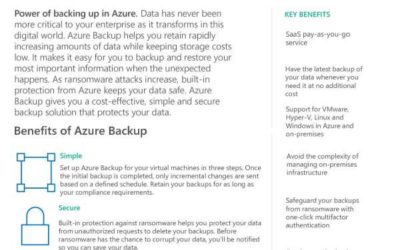 Azure Backup datasheet