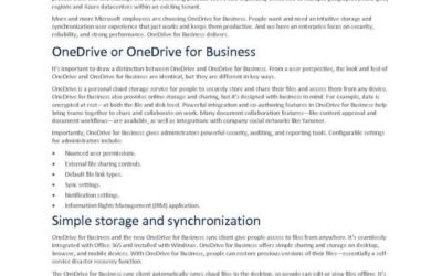 Microsoft increases productivity and protects assets with OneDrive for Business
